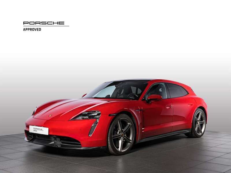 Rosso carminio Usata 2023 Porsche Taycan Sport Turismo Tre volumi | 124.900 € (Buon prezzo) - Immagine 1/4