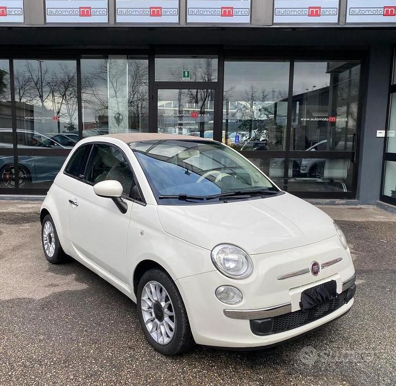 Usata Fiat 500 Lounge 69 CV (50 kW) 2011 Bianco Cabrio
