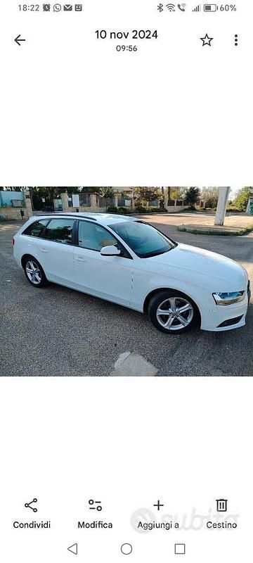 Usata Audi A4 143 CV (105 kW) 2012 Bianco Station wagon