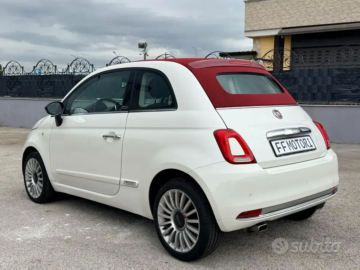 Usata Fiat 500C Lounge 95 CV (69 kW) 2016 Bianco Cabrio