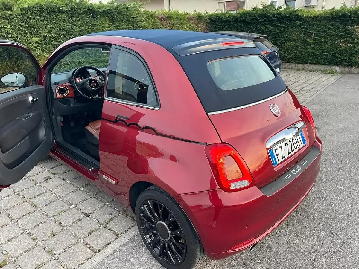 Usata Fiat 500C Lounge 69 CV (50 kW) 2015 Rosso Cabrio