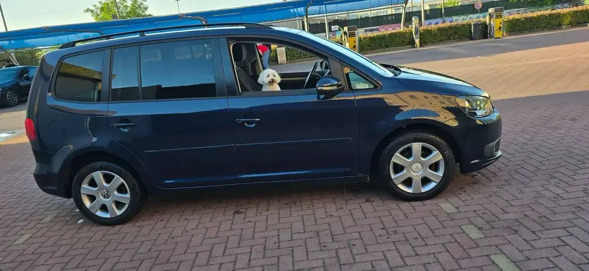 Usata VW Touran Comfortline 105 CV (77 kW) 2014 Blu/azzurro Monovolume