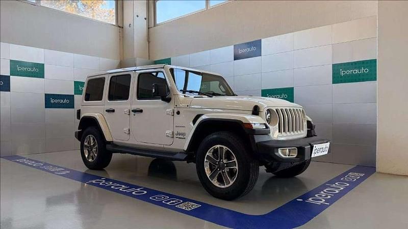 Bianco Usata 2021 Jeep Wrangler Unlimited Sahara SUV | 47.900 € (Cara) - Immagine 1/4