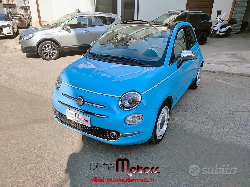 Usata Fiat 500C 69 CV (50 kW) 2019 Blu/azzurro Cabrio