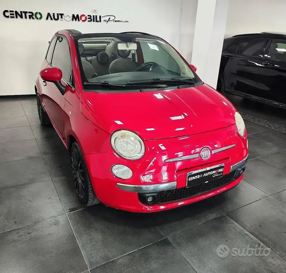 Usata Fiat 500 75 CV (55 kW) 2010 Rosso Cabrio