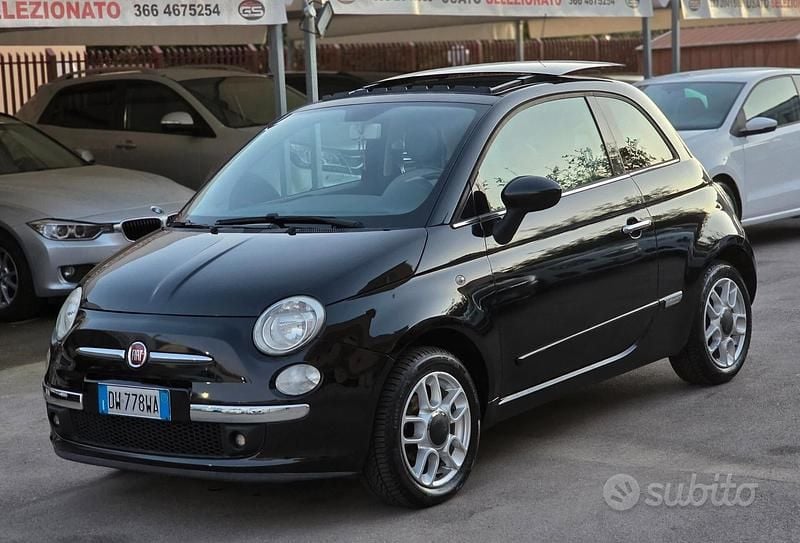 Usata Fiat 500 Lounge 69 CV (50 kW) 2009 Nero Cabrio