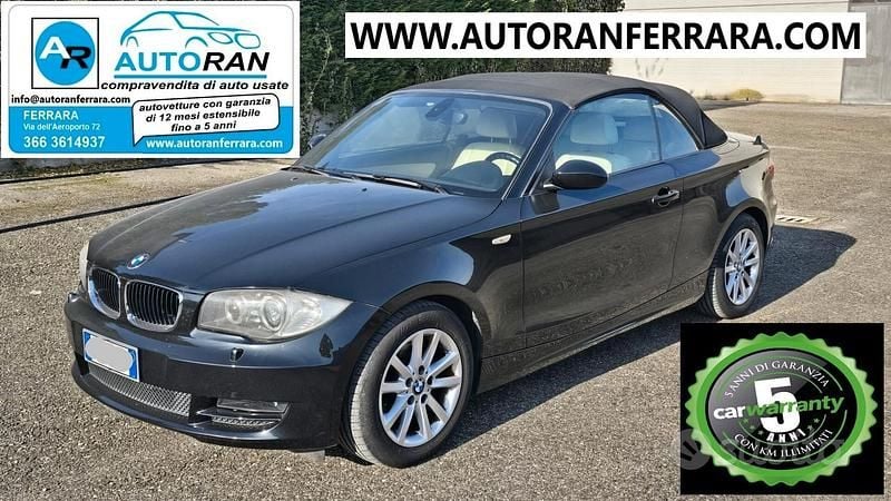 Usata BMW 120 Cabriolet 177 CV (130 kW) 2010 Nero Cabrio