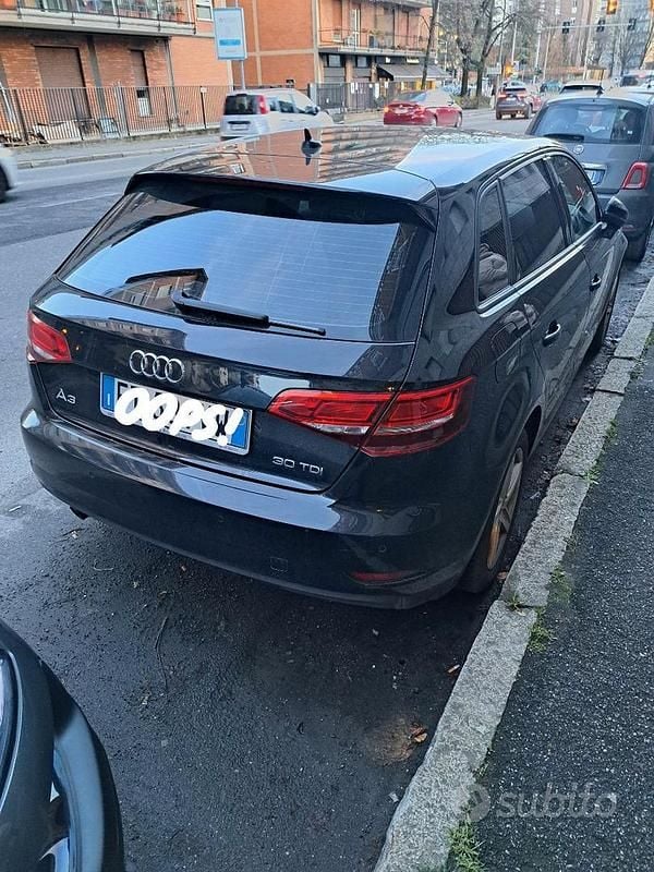 Usata Audi A3 Business 116 CV (85 kW) 2018 Nero Berlina
