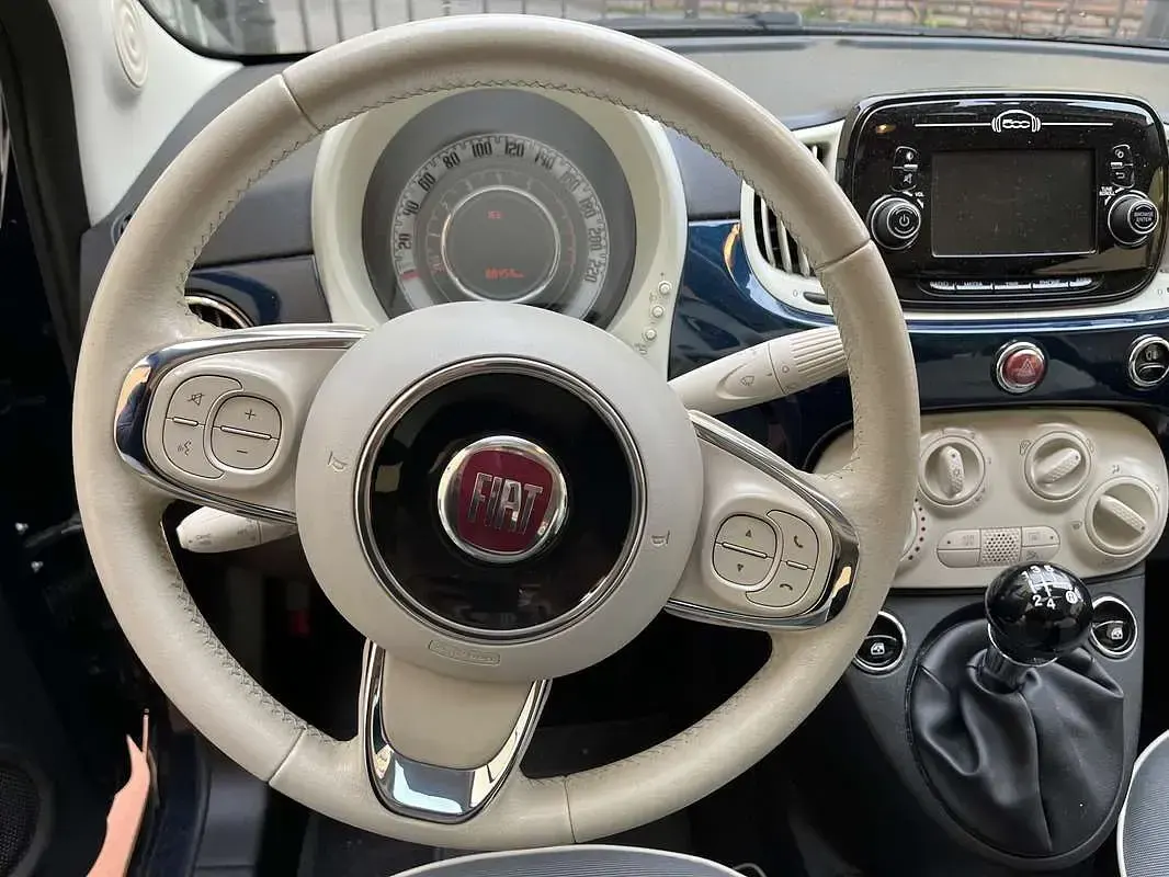 Usata Fiat 500 Lounge 69 CV (50 kW) 2018 Blu/azzurro Utilitaria