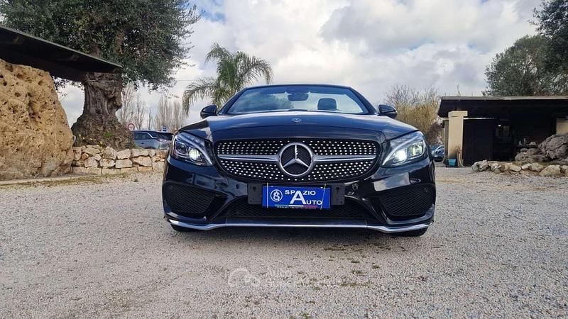 Usata Mercedes C180 Premium 170 CV (125 kW) 2016 Nero Cabrio