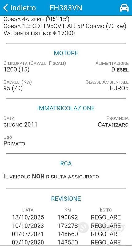 Usata Opel Corsa 95 CV (69 kW) 2011 Bianco Berlina