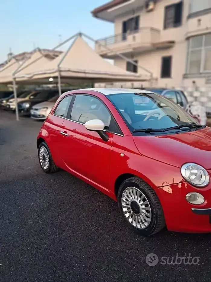 Usata Fiat 500 Lounge 69 CV (50 kW) 2011 Rosso Berlina