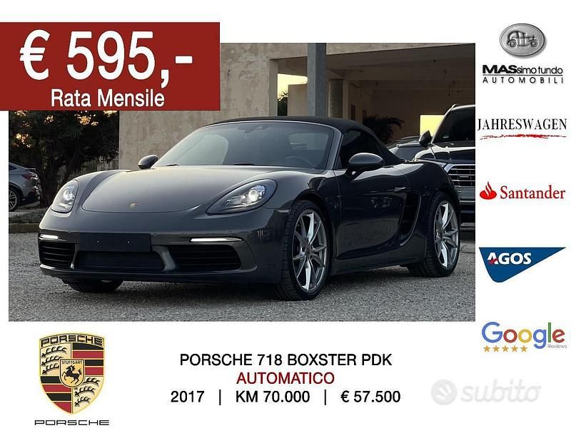 Usata Porsche 718 Boxster 300 CV (220 kW) 2017 Grigio(met.) Cabrio