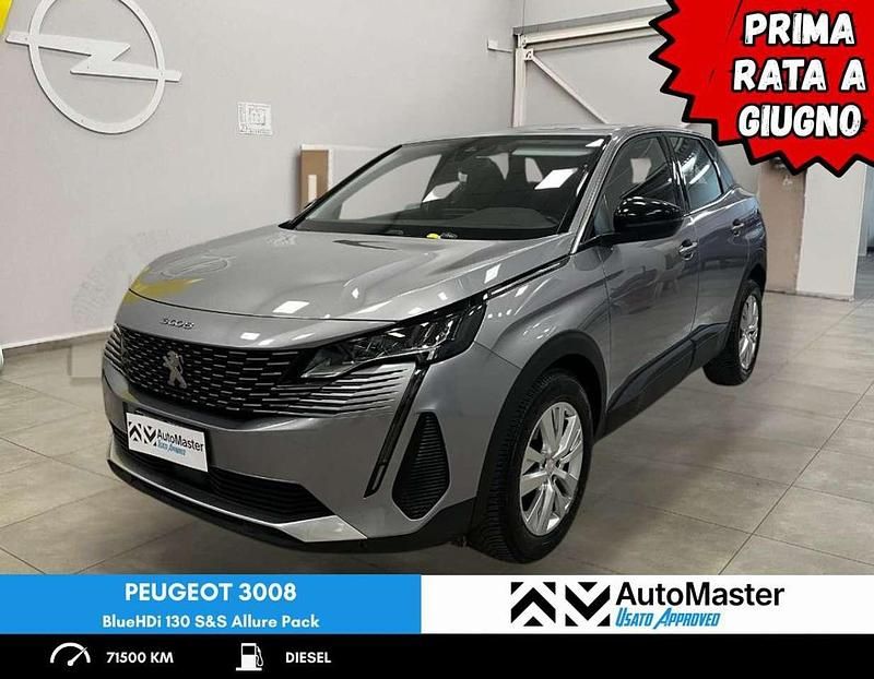 Usata Peugeot 3008 Active 131 CV (96 kW) 2022 Argento SUV