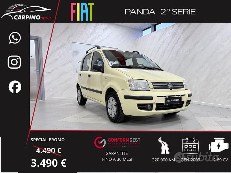 Usata Fiat Panda Dynamic 60 CV (44 kW) 2009 Giallo Utilitaria