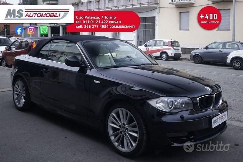 Usata BMW 118 Cabriolet 143 CV (105 kW) 2010 Nero Cabrio