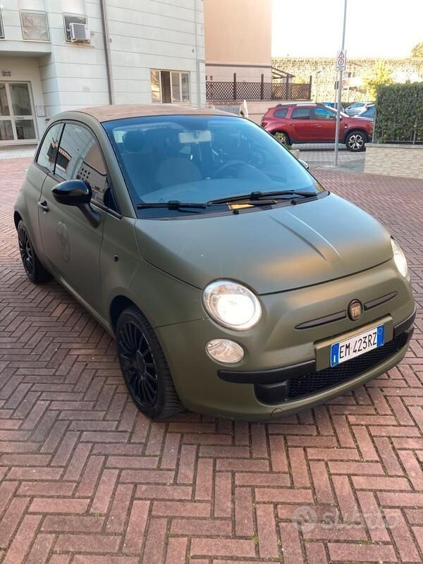 Usata Fiat 500 85 CV (62 kW) 2012 Verde Cabrio
