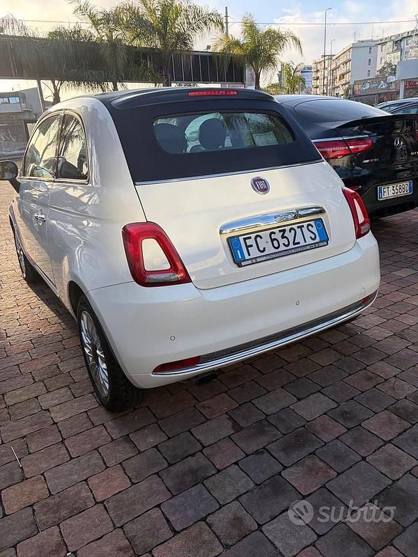 Usata Fiat 500C Lounge 69 CV (50 kW) 2016 Bianco Cabrio