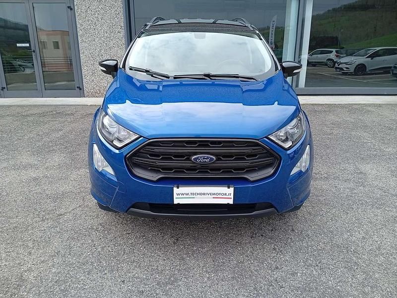 Usata Ford Ecosport ST-Line 125 CV (91 kW) 2018 Blu con tetto nero SUV