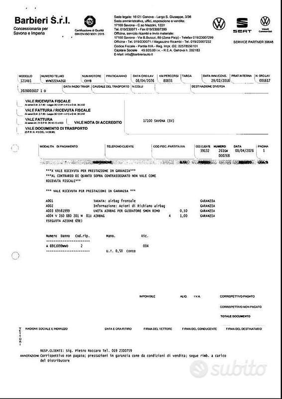 Usata VW up! Highline 75 CV (55 kW) 2016 Grigio Utilitaria
