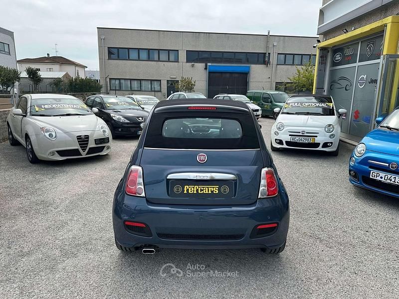 Usata Fiat 500C Lounge 69 CV (50 kW) 2013 Blu/azzurro Cabrio