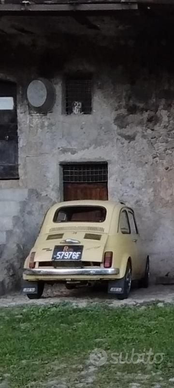Usata Fiat 500 1970 Giallo Utilitaria