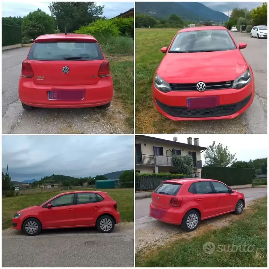 Usata VW Polo Comfortline 75 CV (55 kW) 2013 Rosso Utilitaria