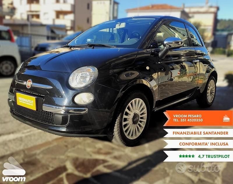 Usata Fiat 500 Lounge 69 CV (50 kW) 2012 Nero Utilitaria