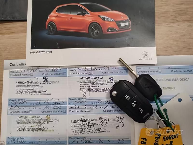 Usata Peugeot 208 Allure 75 CV (55 kW) 2016 Blu Utilitaria
