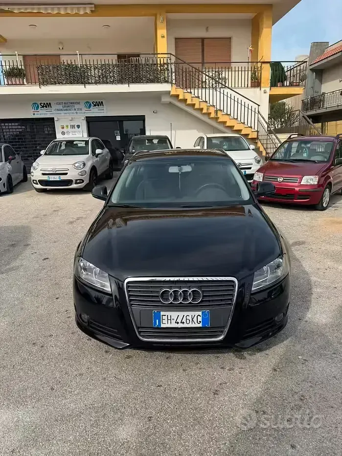 Usata Audi A3 Attraction 105 CV (77 kW) 2011 Nero Utilitaria