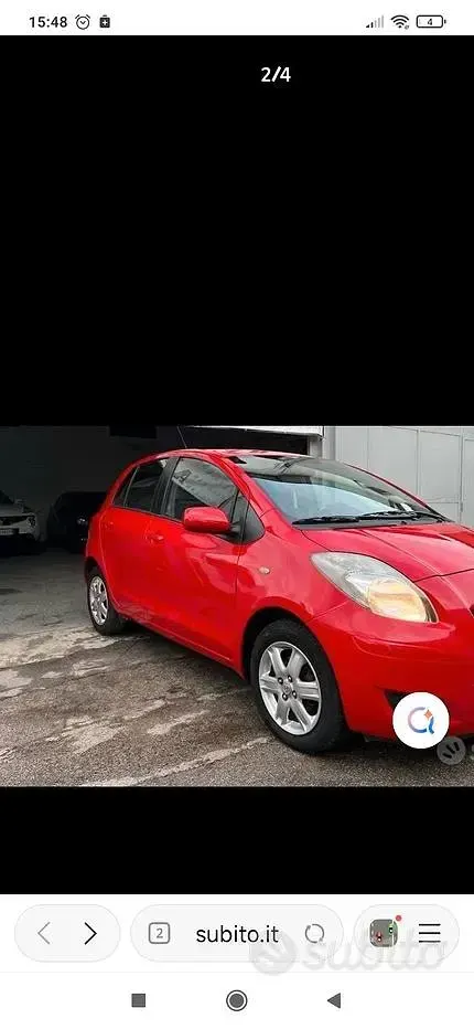 Usata Toyota Yaris 69 CV (50 kW) 2011 Rosso Utilitaria