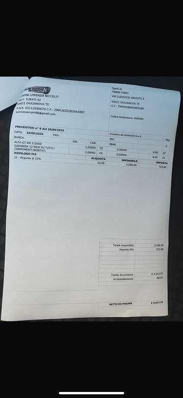 Usata Alfa Romeo GT Distinctive 150 CV (110 kW) 2008 Coupé