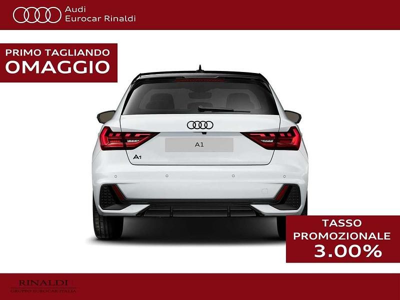 Nuova Audi A1 Sportback Comfort 150 CV (110 kW) 2025 Bianco ghiacciaio metallizzato nero mito Utilitaria