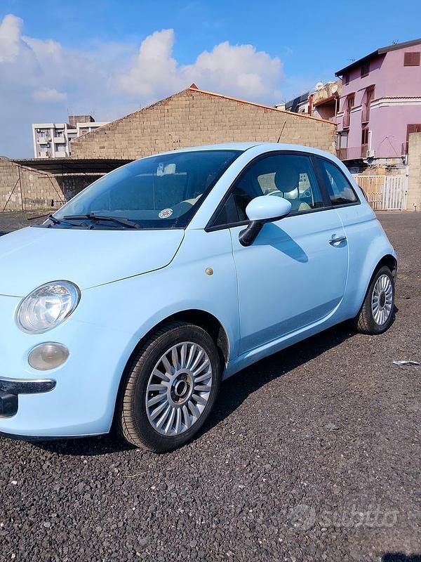 Usata Fiat 500 75 CV (55 kW) 2009 Blu Cabrio