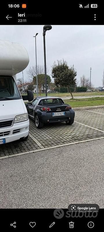 Usata Smart Roadster Passion 82 CV (60 kW) 2005 Nero Cabrio