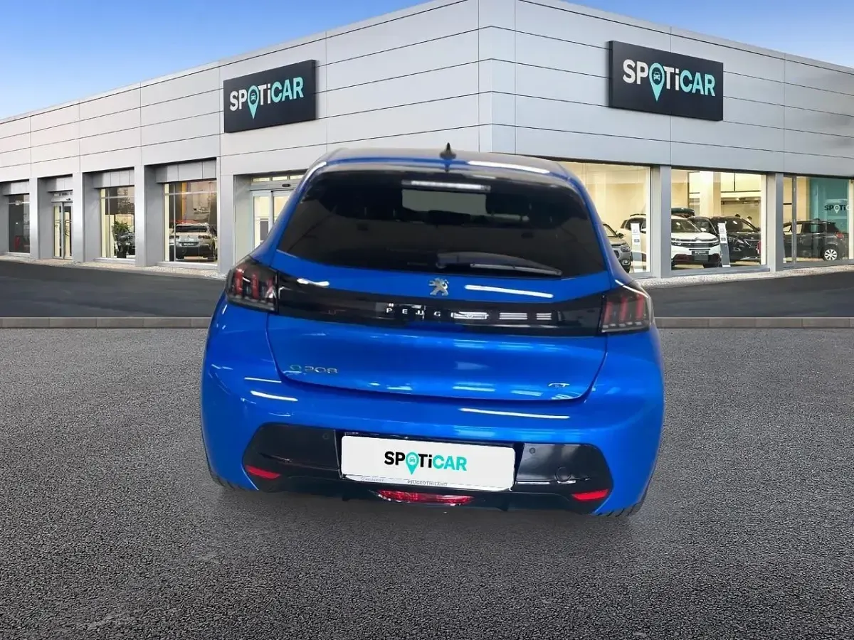 Usata Peugeot e-208 GT 100 kW (136 CV) 2021 Blu Utilitaria