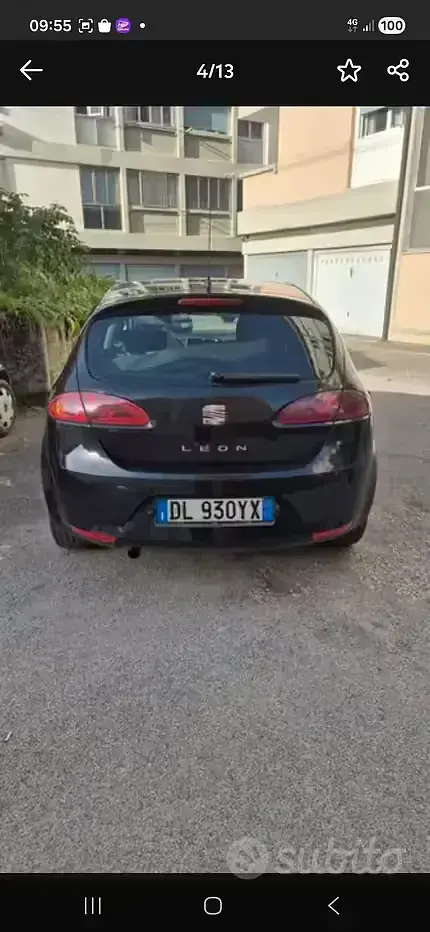 Usata Seat Leon 105 CV (77 kW) 2007 Nero Utilitaria