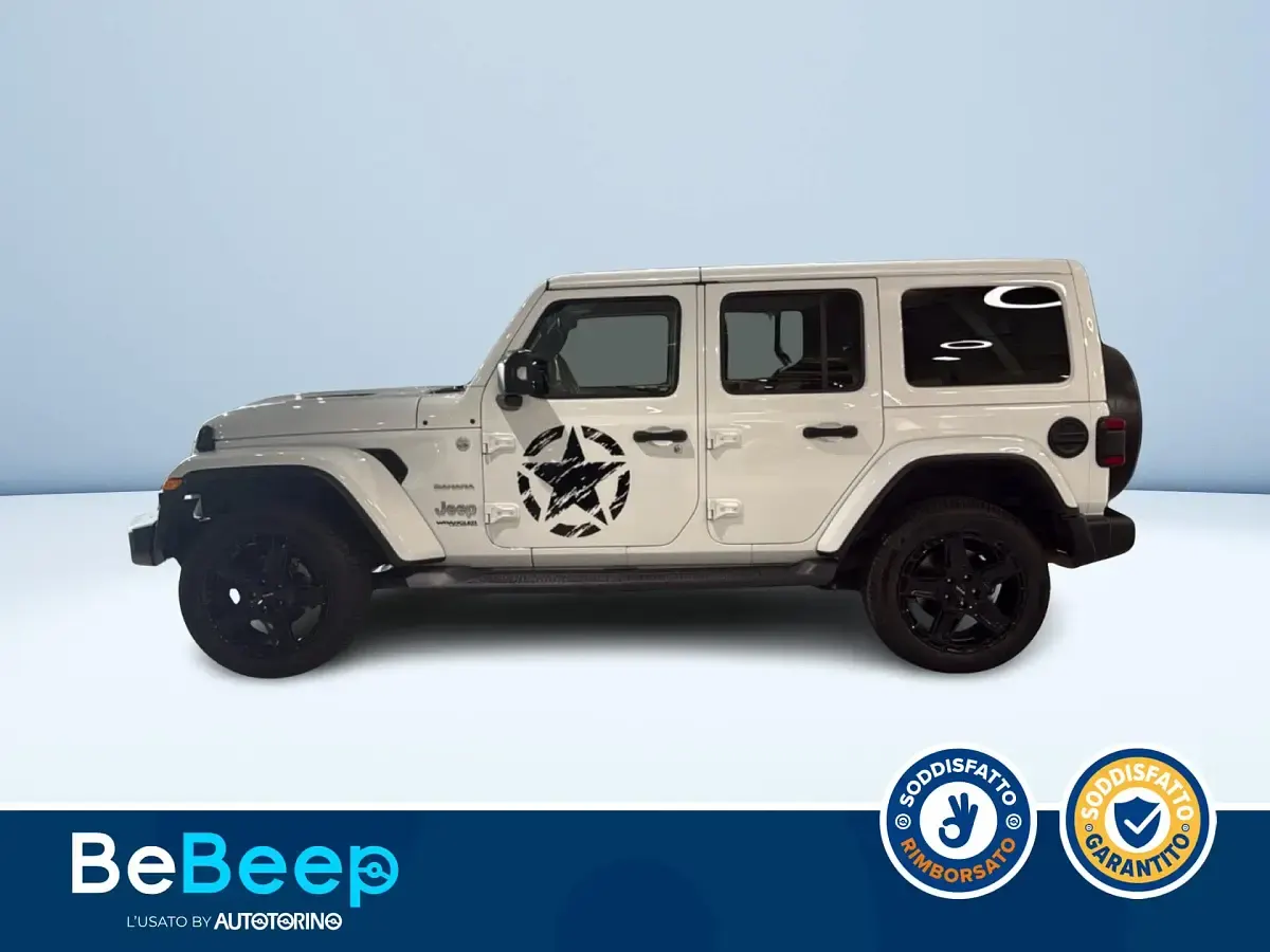 Usata Jeep Wrangler Unlimited Sahara 200 CV (147 kW) 2019 Bianco pastello SUV