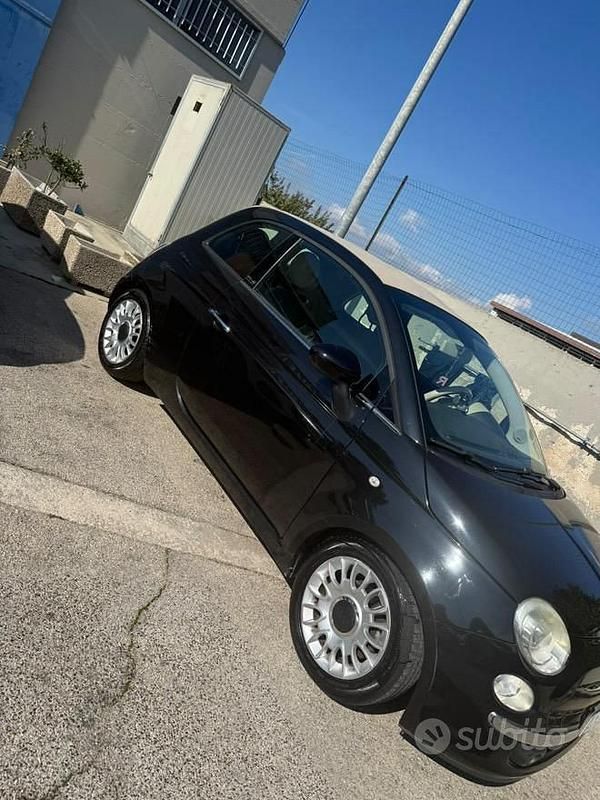 Usata Fiat 500 75 CV (55 kW) 2010 Nero Cabrio