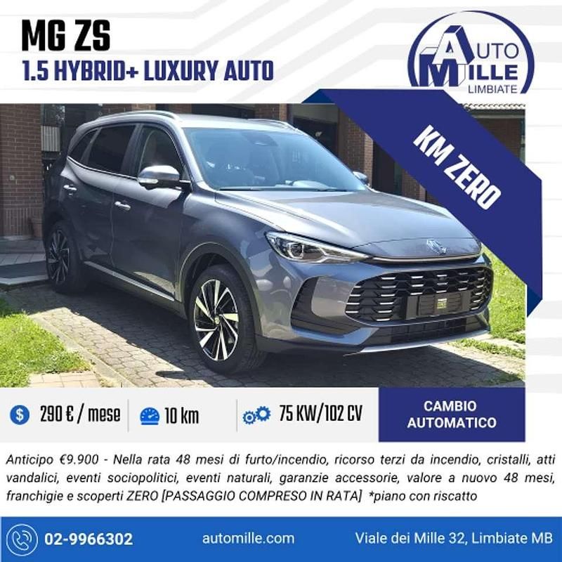 Nuova MG ZS Luxury 102 CV (75 kW) 2025 Grigio Berlina