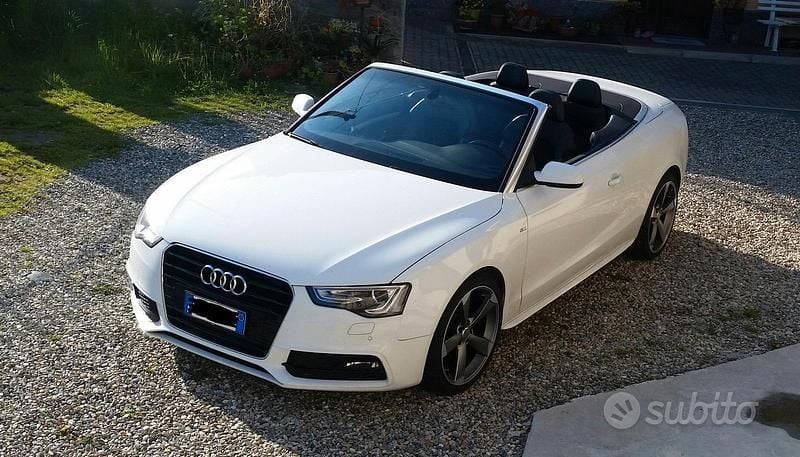 Usata Audi A5 Cabriolet S-Line 177 CV (130 kW) 2012 Bianco Cabrio