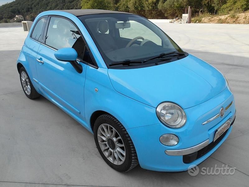 Usata Fiat 500C 85 CV (62 kW) 2012 Blu Cabrio
