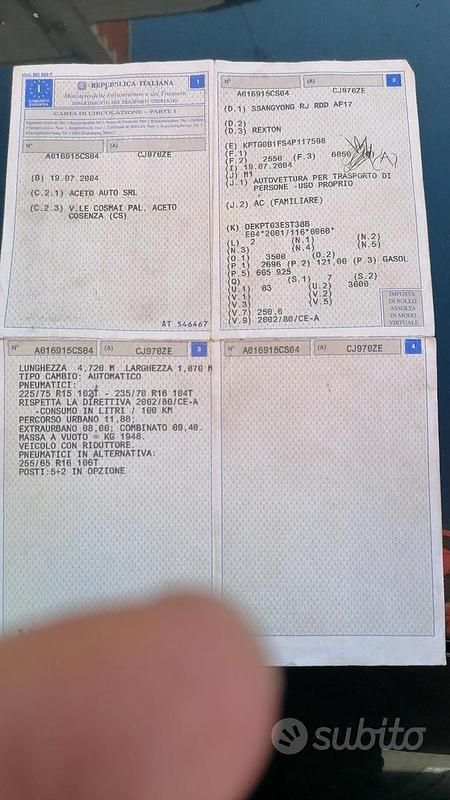 Usata Ssangyong (KGM) Rexton 165 CV (121 kW) 2004 SUV