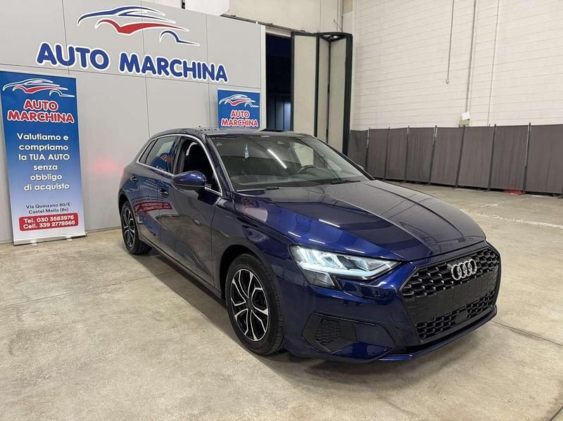 Usata Audi A3 Advanced 116 CV (85 kW) 2022 Blu/azzurro Berlina