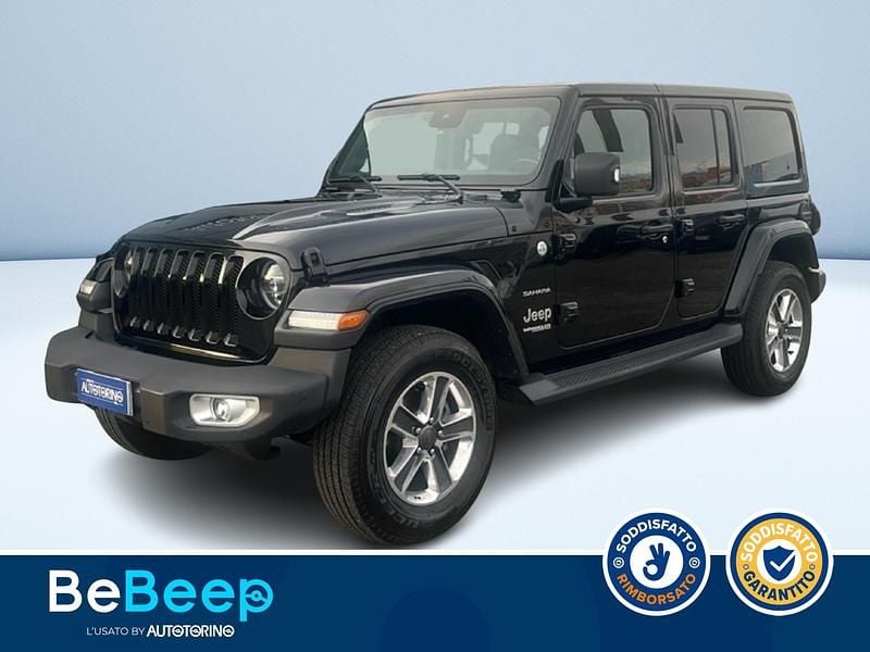 Nero metallizzato Usata 2019 Jeep Wrangler Unlimited Sahara SUV | 38.900 € (Ottimo prezzo) - Immagine 1/3