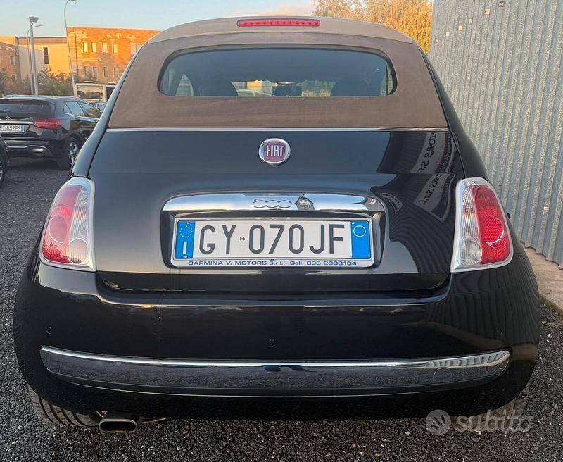 Usata Fiat 500 Lounge 69 CV (50 kW) 2014 Nero Cabrio