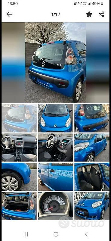 Usata Citroën C1 68 CV (50 kW) 2009 Blu Utilitaria