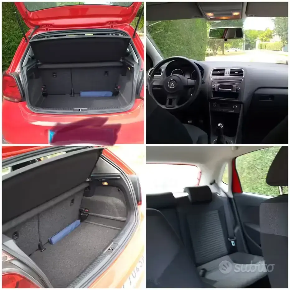 Usata VW Polo Comfortline 75 CV (55 kW) 2013 Rosso Utilitaria