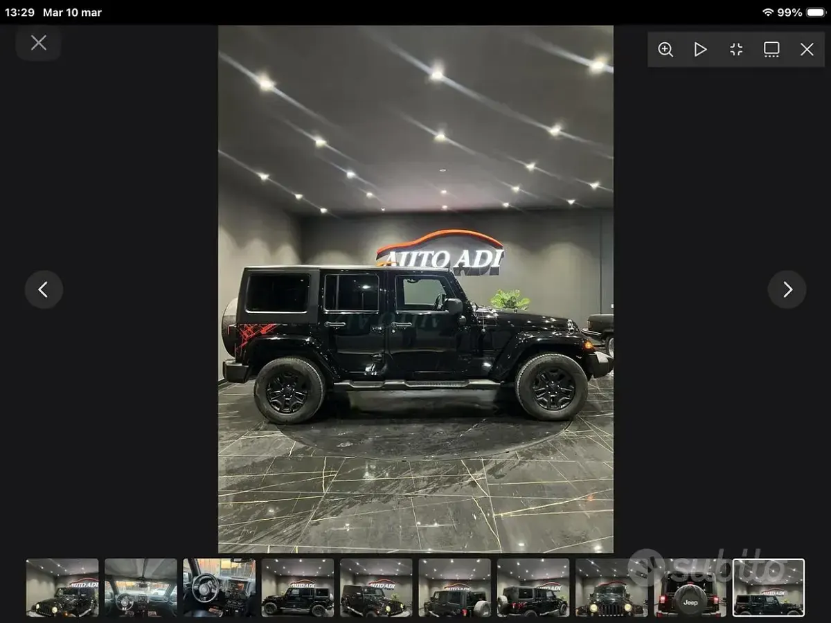 Usata Jeep Wrangler Sahara 284 CV (208 kW) 2016 Nero SUV