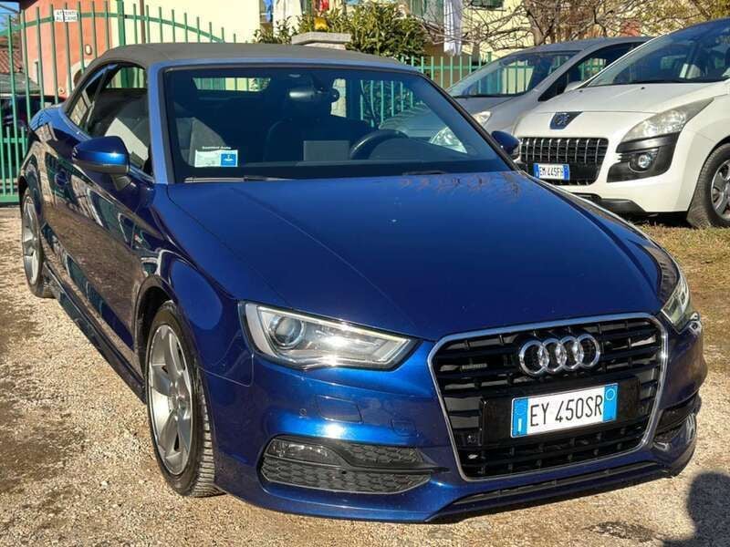Usata Audi A3 Cabriolet S-Line 184 CV (135 kW) 2015 Blu Cabrio